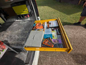Tactix Wide Drawer Vehicle Storage Strong Box With Lock For Van Ute