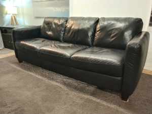 Free Delivery Genuine Leather 3 Seater Sofa Lounge Couch perfect