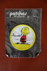 1970s Charlie Brown friendship cloth patch
