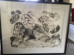 Monotype Artwork Painting by Roy Churcher large framed
