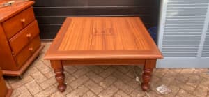 Heavy square timber coffee table