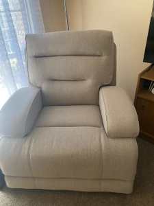 Anderson electric material covered recliner
