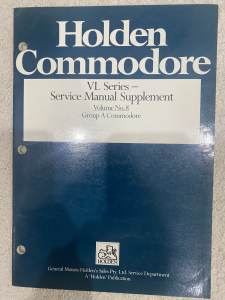 VL GROUP A COMMODORE SERVICE MANUAL FOR SALE