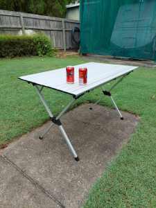Folding table 12m x 600mm with carry bag for easy storage.