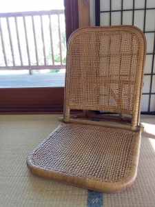Japanese cane floor chairs