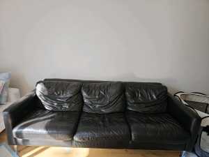 Dark brown sofa
