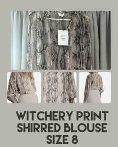 Witchery print Shirred blouse