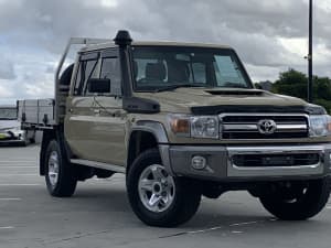 2020 Toyota Landcruiser VDJ79R GXL Double Cab Beige 5 Speed Manual Cab Chassis
