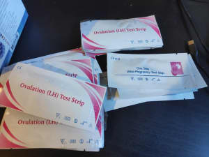 Ovulation strips and pregnancy test strips