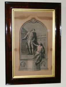 Rosewood Framed Steel Engraving Circa 1840