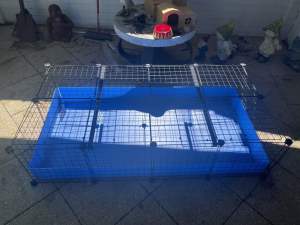 2 by 4 C&C Guinea pig cage with lid and accessories