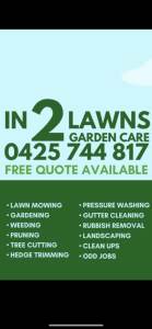 Lawn mowing and rubbish removal services