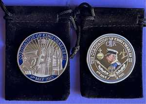 King Charles CRIII Coronation Medallions. Ideal Keepsakes Free Postage