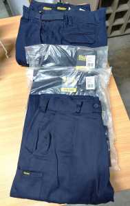 Brand New Bisley Blue Work Pants, sizes 87 to 92