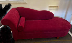 Deep red sofa