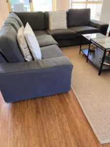 Charcoal grey corner sofa