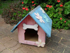 Dog Kennel - Wooden - Floral Style - Suit Small Dog