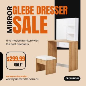 ON SALE!! MIRROR DRESSER with STOOL - OWN YOURS NOW!!!