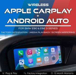 BMW E90 E92 3 Series Wireless Apple CarPlay and Android Auto Retrofit