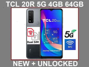 6 x NEW TCL 20R 5G T767H 64GB NFC UNLOCKED 6.52 INCH $175 EACH
