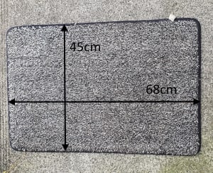 CHEAP Grey 45x68cm door mat, like NEW, CLAYTON pickup