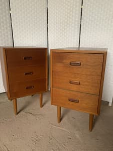 Pair of vintage mid Century bed side tables