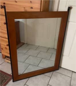 Large Mirror in Woden frame. 1m x 80 cm