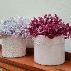 Very Cute 60s Inspired Daisy & Floral Ceramic Pots