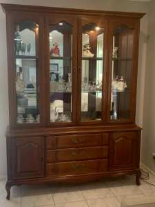 BARGAIN! Very tall Sideboard/buffet/credenza with downlights