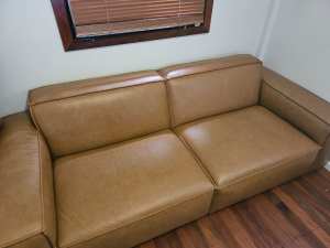 Castlery Jonathan Leather 3-Seater Sofa