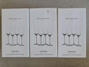 Royal Doulton Champagne flutes - 3 sets of 4 glasses