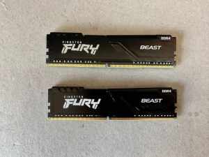Kingston Fury Beast 16GB(2x8GB) DDR4-3200AA Memory - Black