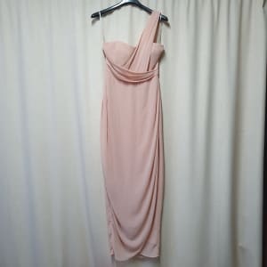Forcast peach/beige one shoulder Maxi dress size 6