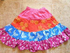 BRIGHT COLOURED TIERED SKIRT for Child. NEW. (No 1)
