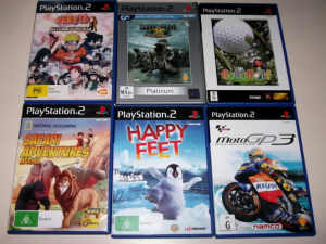 PS2 Games, Naruto, SOCOM, Go Go Golf, Moto GP3, $7-$12 each