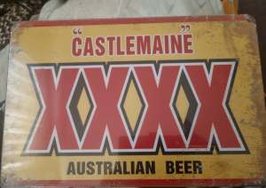 Castlemaine xxxx Australian beer tin sign 
