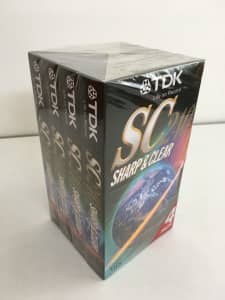 VCR Tapes Blank 4 pack TDK 240 minute Brand New Sealed have 8 packs