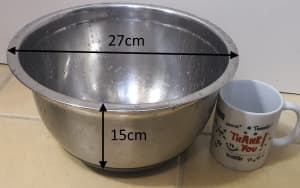 Mint Stainless Steel Medium Bowl 3.85L, like NEW, Carlton pickup