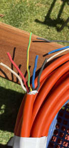 Copper Cable 3 phase, 4mm, 11m long.