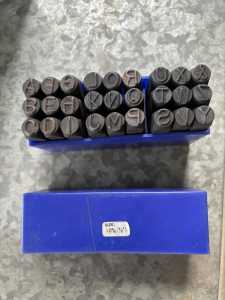 10mm Letter Punches (3/8”), very good condition, $75
