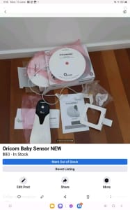 Breathing Monitor ORICOM brand. Baby Sense 2 BRAND NEW in box 