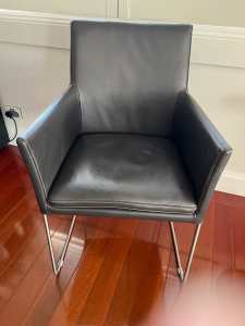 Leather dining chairs SOLD