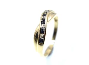 9ct Yellow Gold Ladies Sapphire Ring With Stone Size O