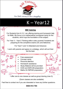 K-12 Maths Tutoring