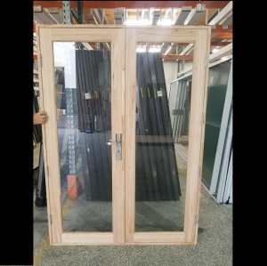 French Door - 2100h x 1500w Solid Mindi H/wood *NEW* 44839