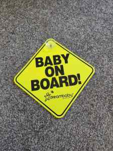Baby on Board Suction Sign