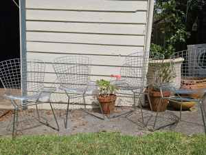 Dining or lounge room chairs - chrome steel - good condition