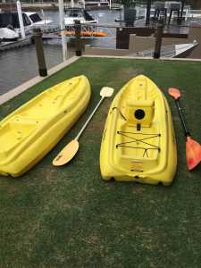 Kayaks with Paddles. Good Condition