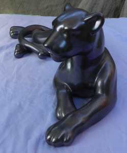 Decorative Long Black Panther Figurine 46cm length