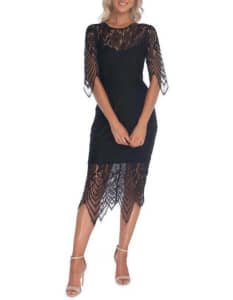 PILGRIM Olsen black lace dress size 8